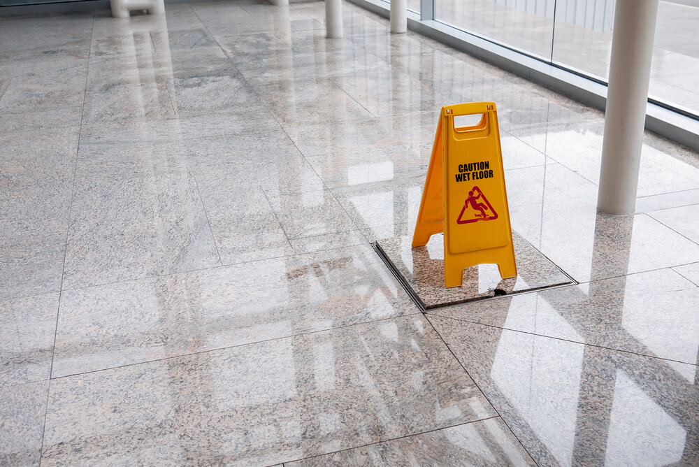 Plaintiff Injured on Wet Floor
