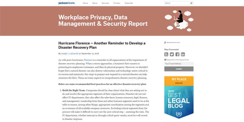 The Expert Institute Best Legal Blog Contest 2018