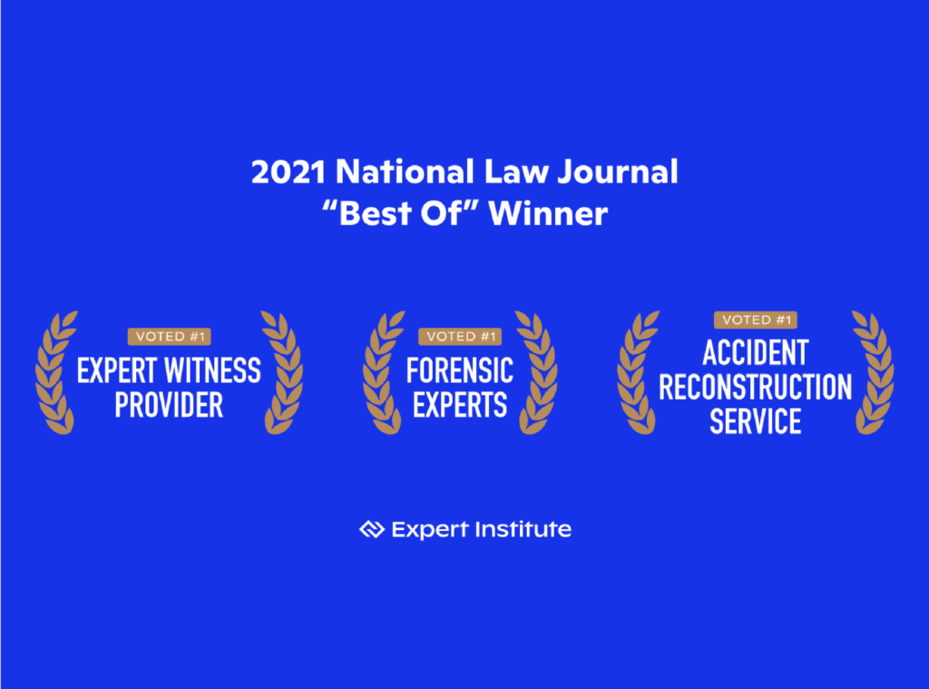 Expert Institute Sweeps #1 in 3 of National Law Journal’s Best Of 2021 Categories